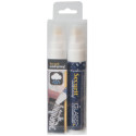 Securit Waterproof Chalk Marker Large White, Pack of 2