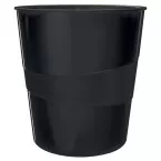 Leitz WOW Wastepaper Bin Black