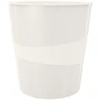 Leitz WOW Wastepaper Bin White 15L
