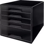 Leitz Dual Black bloc à tiroirs avec 5 tiroirs, noir