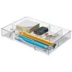 Leitz Organizer for Filing Block WOW and Plus, 4 Compartments, Transparent