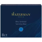 Waterman cartouches d'encre Standard 23, bleu Florida, paquet de 8 pièces