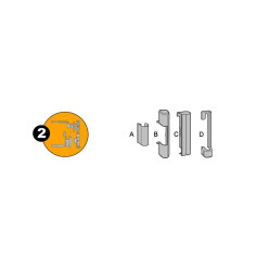 SAV Coiffe pour pivot mâle de châssis bois système E5 R03.1 laiton mat droit R.491853 / pce