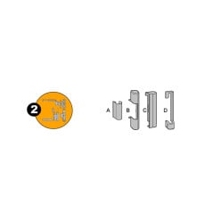 SAV Coiffe pour pivot femelle de châssis bois système E5 / A R01.3 titan mat droit R.309946 / pce