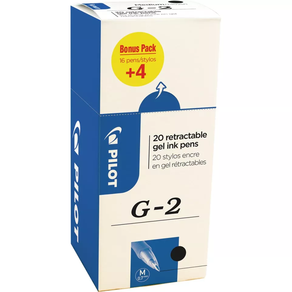Pilot gelroller G-2 medium, zwart,...