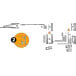 Roto Female Surface Mount Pivot A 12/20-9 Right per piece