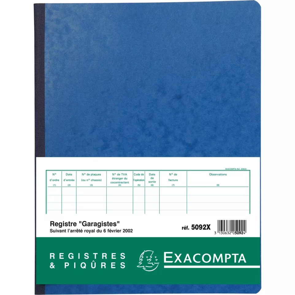 Exacompta Register for Garages and...