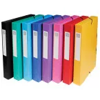 Exacompta boîte de classement Exabox couleurs assorties: jaune, rouge, rose, pourpre, bleu, turquoise,...