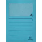 Exacompta L-map met venster Forever, pak van 100 stuks, lichtblauw