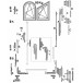 Roto ALU 400i Fixed Side Hinge Set for Arched and Trapezoidal White Lacquered RAL 9016 per piece