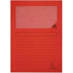 Exacompta Forever Windowed Card Corner Folder Pack of 100 Red