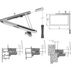 Coiffe de ferme-imposte à ficelle Newton F6 cordon de 3m vantail de maximum 80 kg blanc / pce