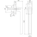 SI-LINE Handle with Square Spindle for PSK100+/PSK130+/PSK160+ 45mm F9 / pc
