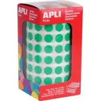 APLI Kids Stickers on Roll Round 10.5 mm Diameter Green