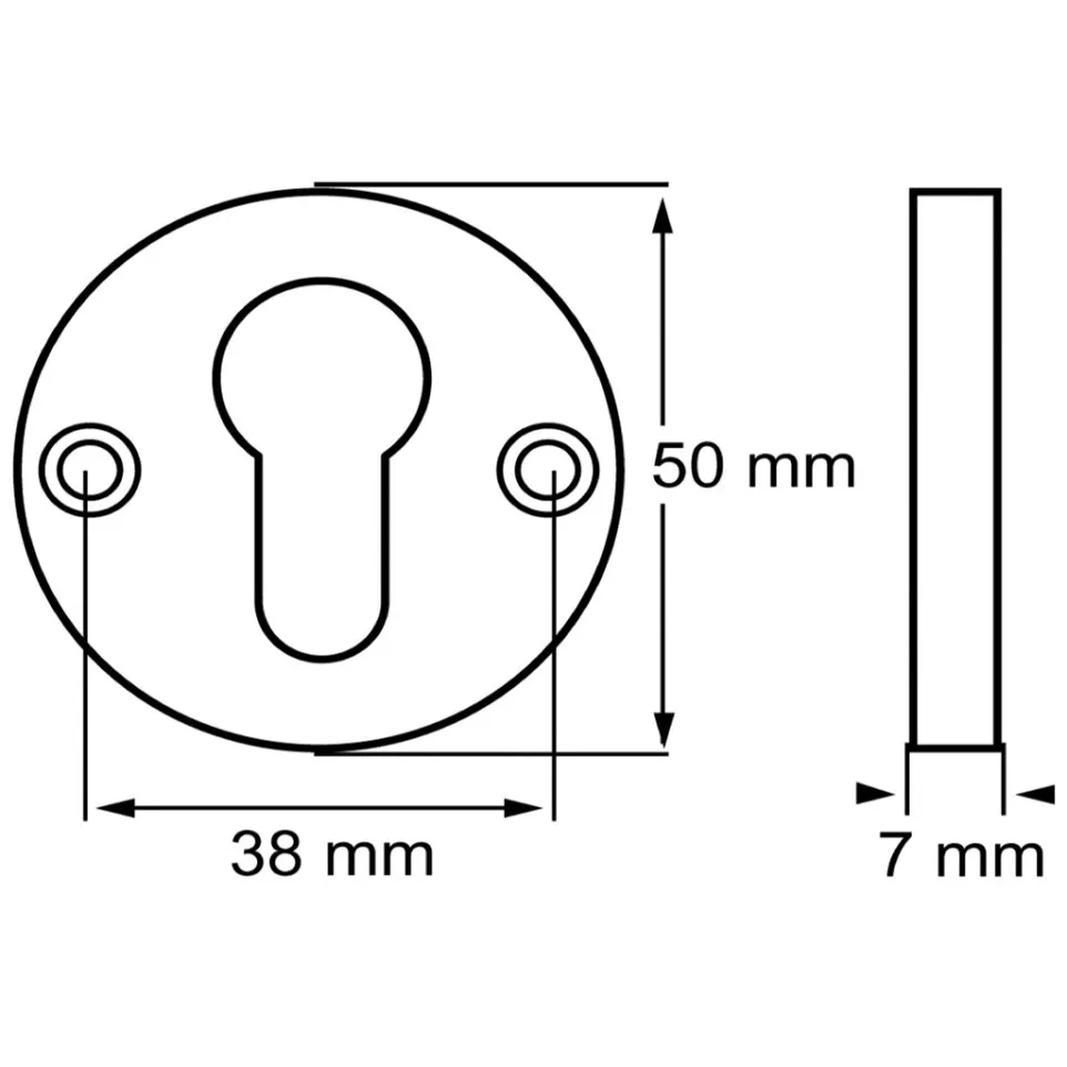 Round Cylinder PZ Door Trim Aluminum...