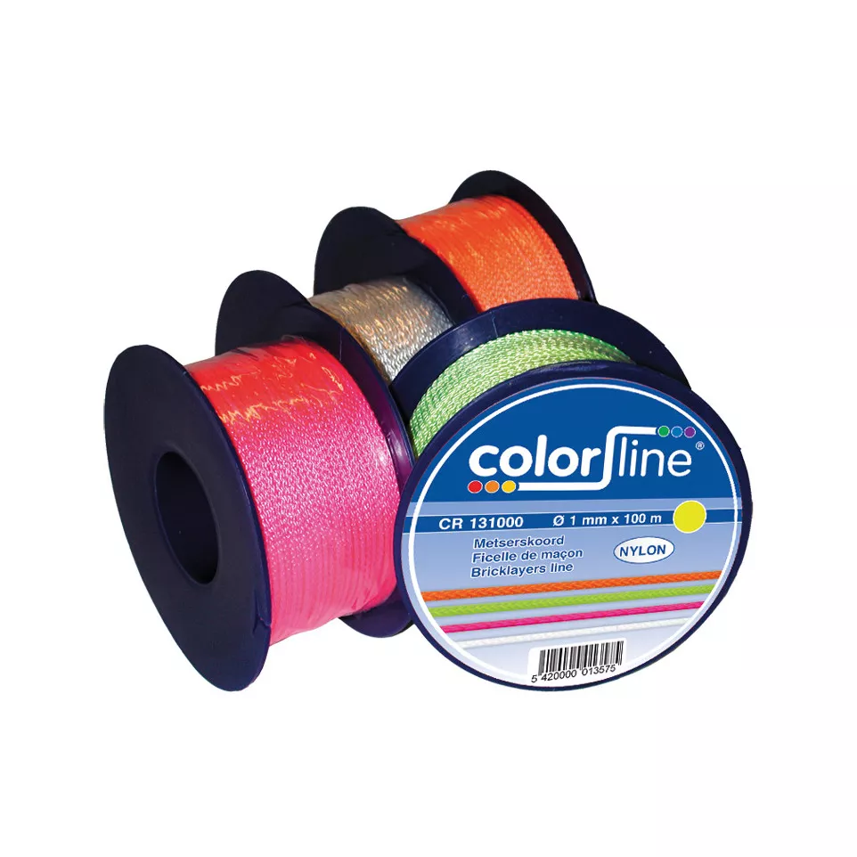 Ficelle de maçon nylon jaune fluo 2mm...