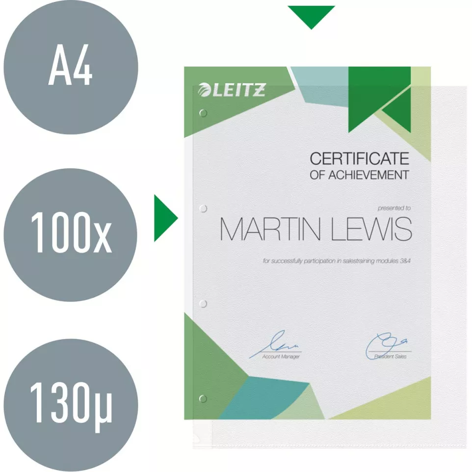 Pochette Leitz Premium A4, ouverture...