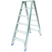 Dubbele scharnierende ladder 2 x 6 treden / pce