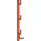 Poteau garde-corps peint pour Ø42mm / PCE