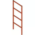 Geschilderd gesloten frame V18-7 4 niveaus 2x0,7m / PCE