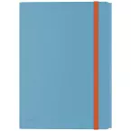 Leitz Cosy Polypropylene 3 Flap Elastic Folder with Button-Closure Pocket Blue