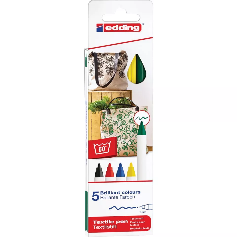 Edding feutre textile 4600, set de 5...
