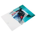 Leitz WOW chemise à élastiques et rabats, bleu glacier