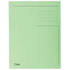Exacompta Foldyne Cardboard Filing Folder 24 x 32 cm (for A4), Light Green, Pack of 50