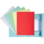 Exacompta Foldyne Cardboard Folder 24 x 32 cm for A4, Assorted Colors, Pack of 10