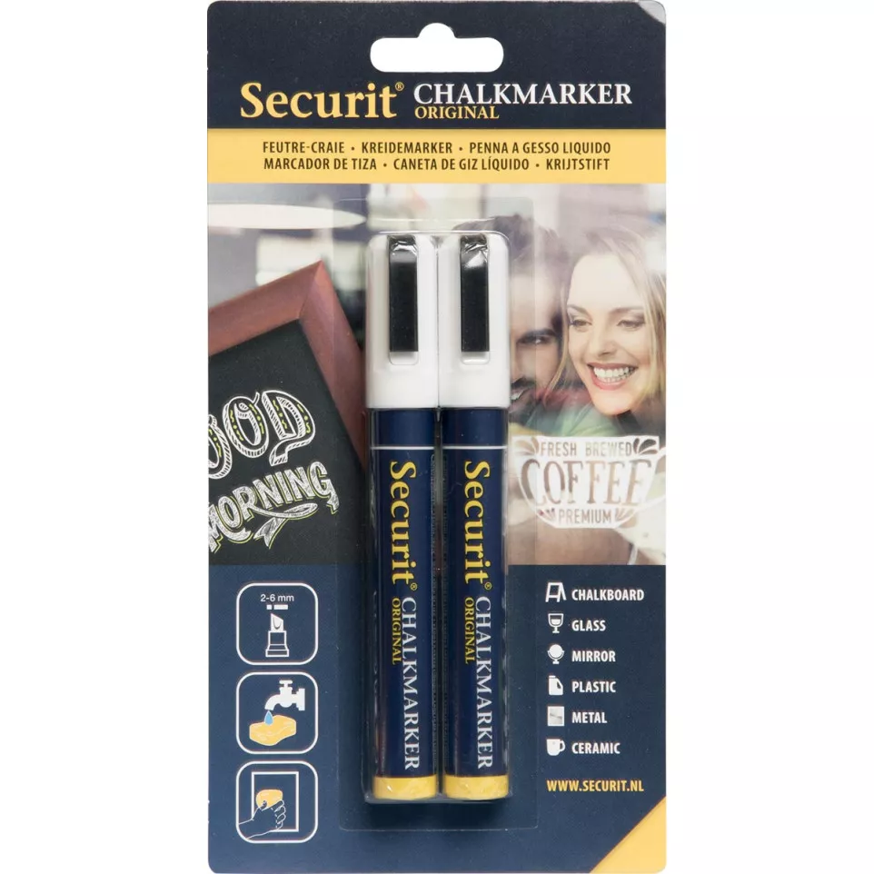 Securit krijtmarker medium, blister...