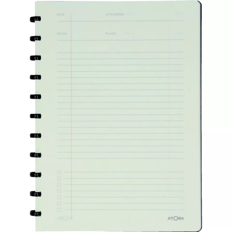 Atoma Meeting Book A4 Black Lined...
