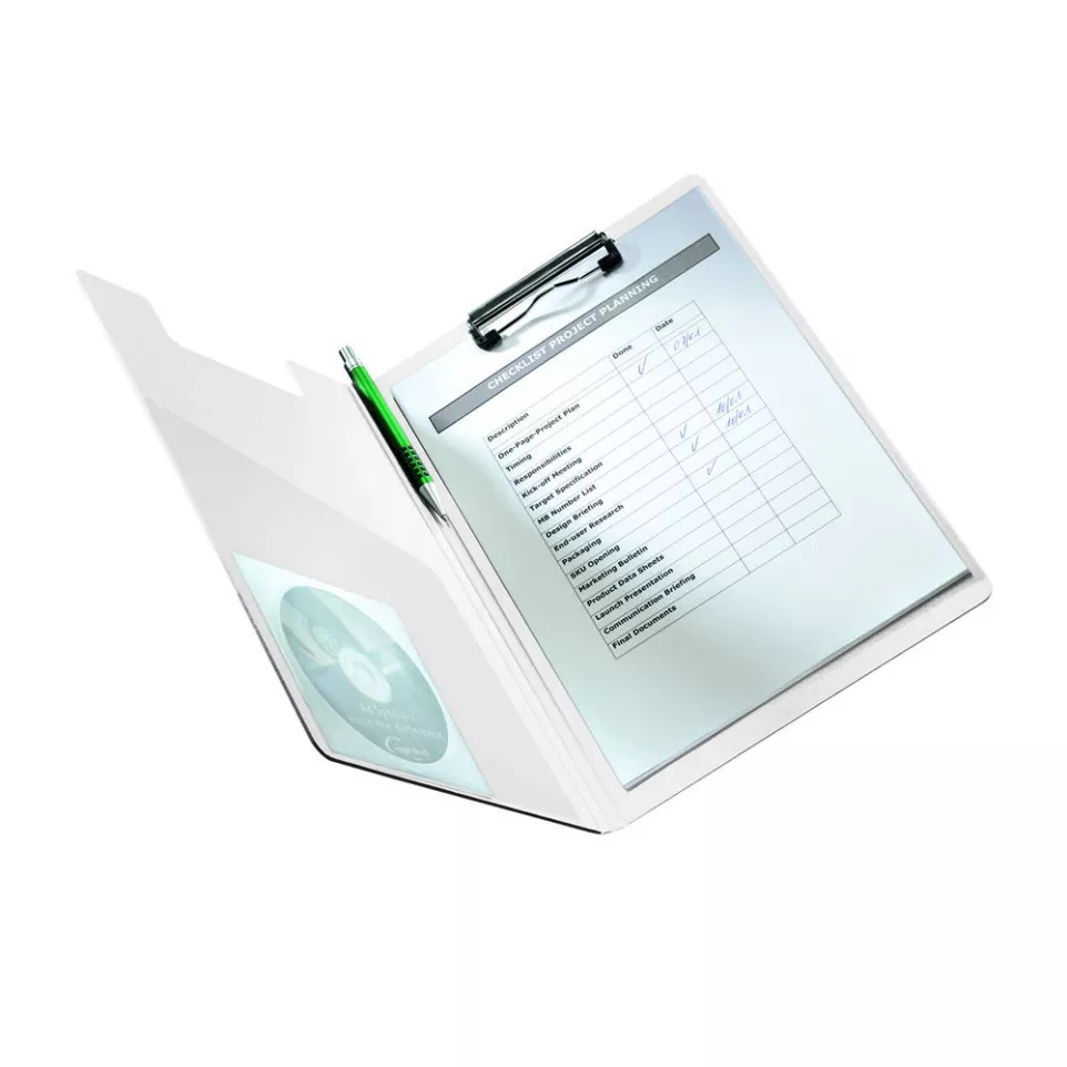 Leitz WOW Clipboard with Cover A4 Pink