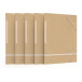 Oxford Touareg chemise à rabats et élastiques, en carton, ft A4, beige, paquet de 5 pièces