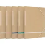 Oxford Touareg elastomap, uit karton, ft A4, naturel en geassorteerde kleuren, pak van 5 stuks