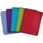 Atoma Trendy A4+ Notebook, 120 Pages, 5mm Grid, 6 Dividers and 5 Pockets, Assorted