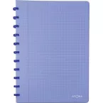 Atoma Trendy A4 Notebook, 144 Pages, Commercial Ruled, Transparent Blue, Polypropylene Cover
