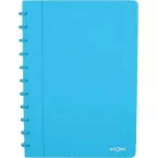 Atoma Trendy A4 Notebook, 144 Lined Pages, Transparent Turquoise Polypropylene Cover