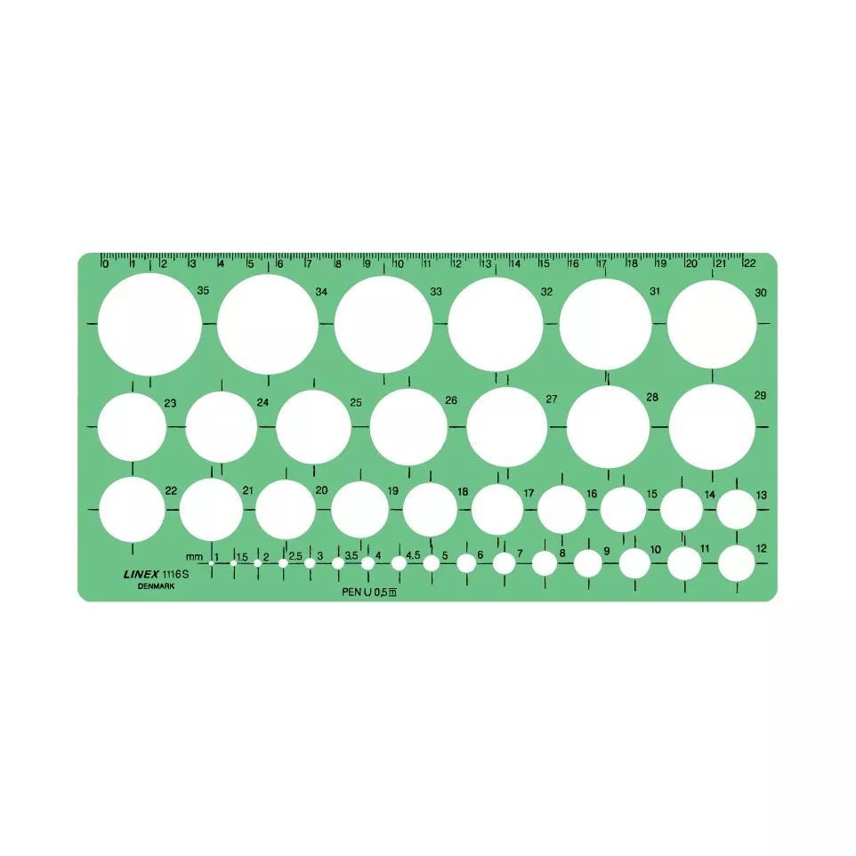 Linex Circle Template 1 - 35 mm,...