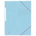 Oxford Top File+ Elasticated 3-Flap Folder A4 Pastel Blue
