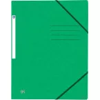 Oxford Top File+ Elasticated 3-Flap Folder A4 Green
