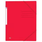 Oxford Top File+ Elasticated 3-Flap Folder A4 Red Cardboard