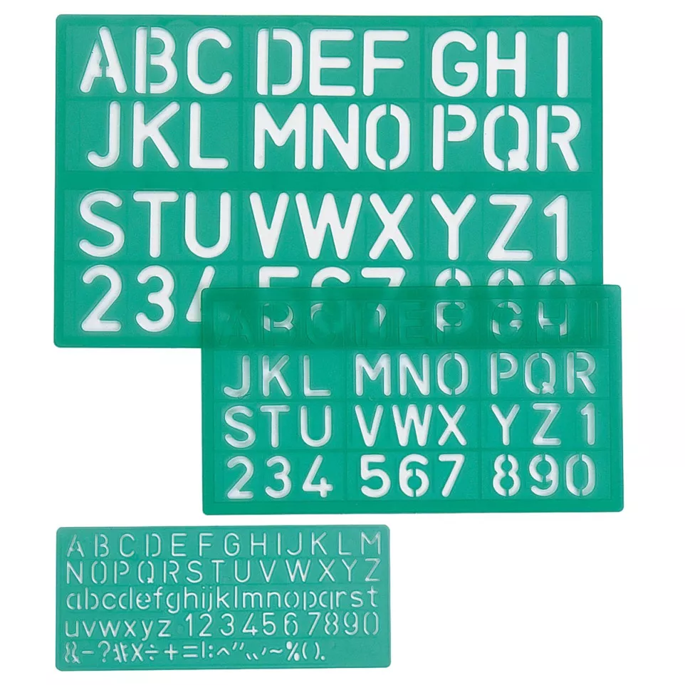 Linex lettersjabloon set met 3 stuks,...