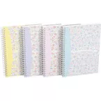 Oxford Floral Polybound Spiral Notebook A5 60 Sheets 5mm Grid Assorted Designs