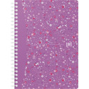 Oxford Floral Polybound Spiral Notebook A5 60 Sheets 5mm Grid Assorted Designs
