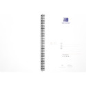 Oxford Office Essentials spiraalschrift, 180 bladzijden, ft 17,6 × 25 cm (B5), 90 vel, geruit 5 mm, geass