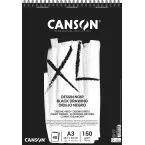 Canson XL Drawing Pad 150gsm A3, 40 Sheets, Black