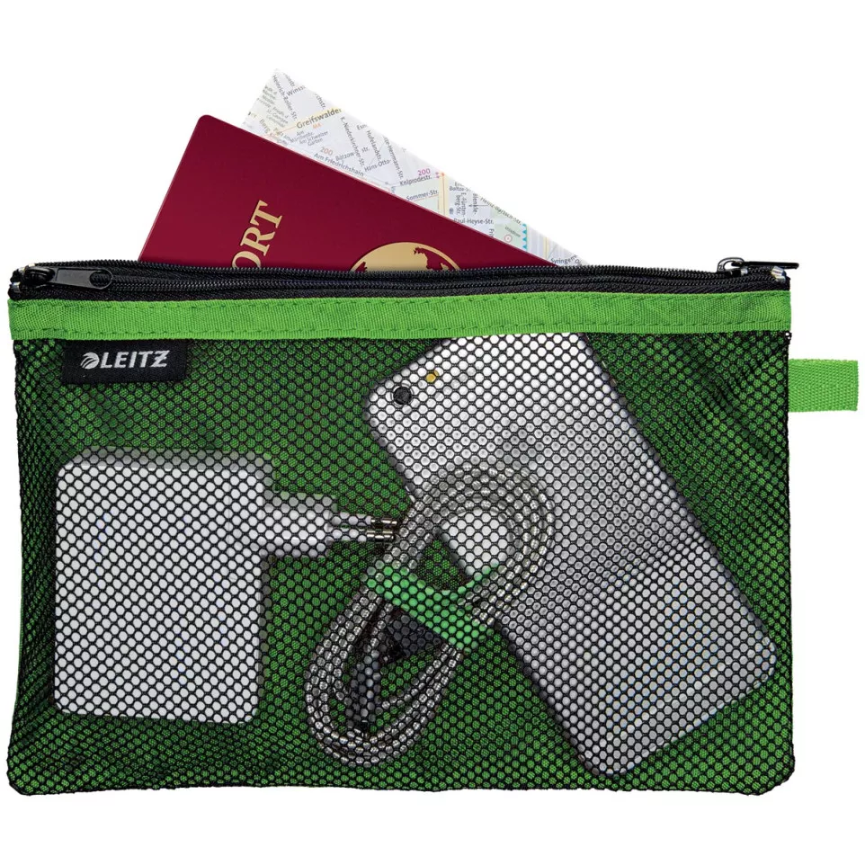 Leitz WOW Etui, L, 2 vakken, groen