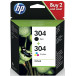 HP inktcartridge 304, 100-120 pagina's, OEM 3JB05AE, 1 x zwart en 1 x 3 kleuren