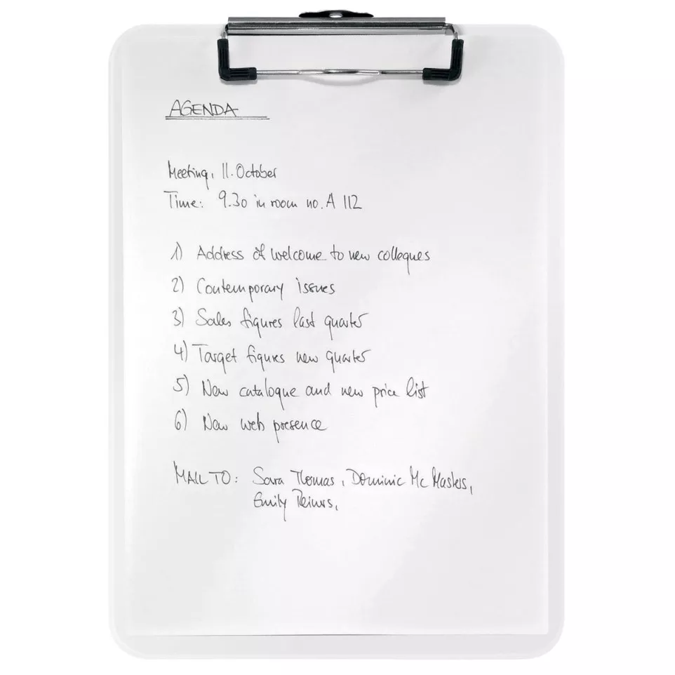 Leitz WOW klemplaat, ft A4, wit