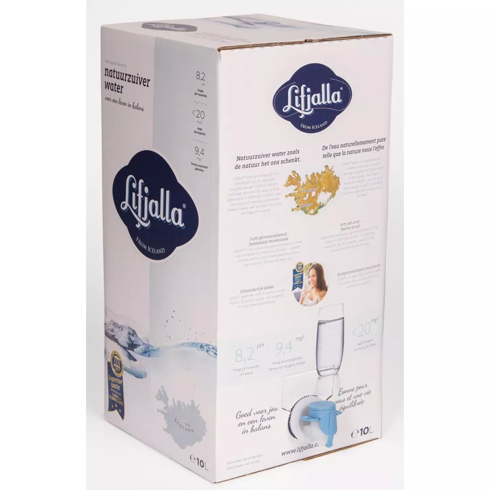 Lifjalla water, bag-in-box van 10 liter
